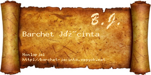 Barchet Jácinta névjegykártya